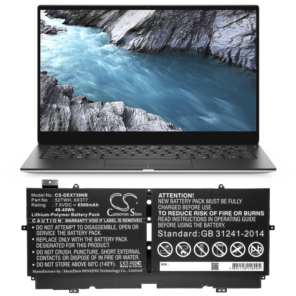 Laptop Akkus DELL CS-DEX739NB