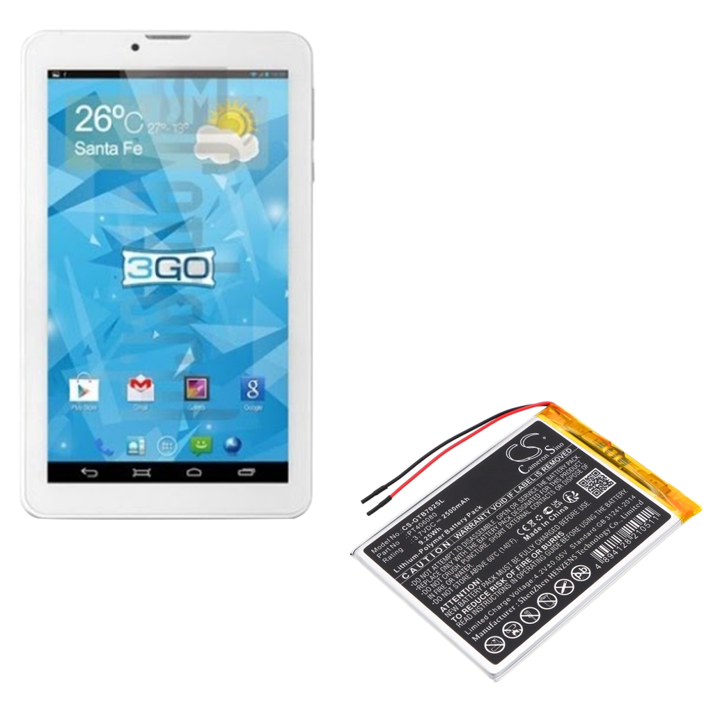 Tablet-PC Akkus 3go CS-GTB702SL