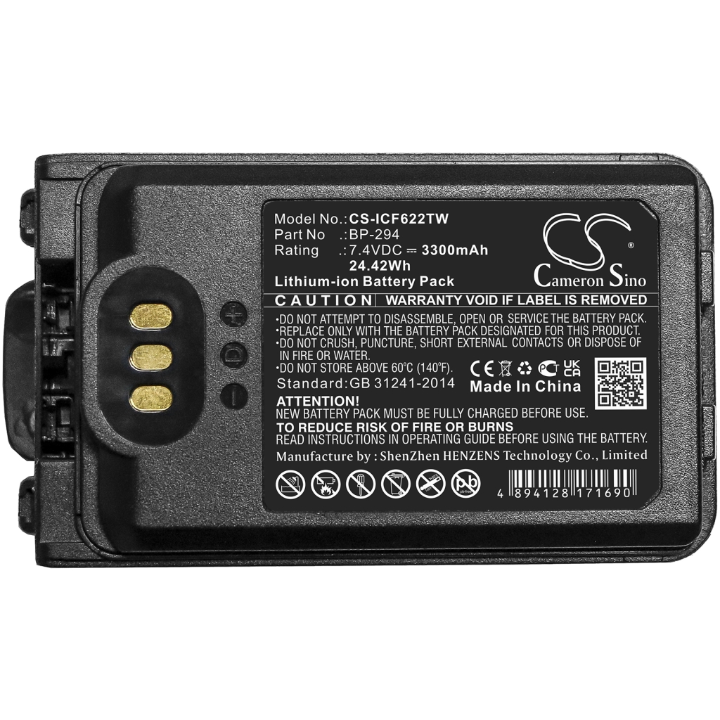 Walkie-Talkie Akkus Icom CS-ICF622TW