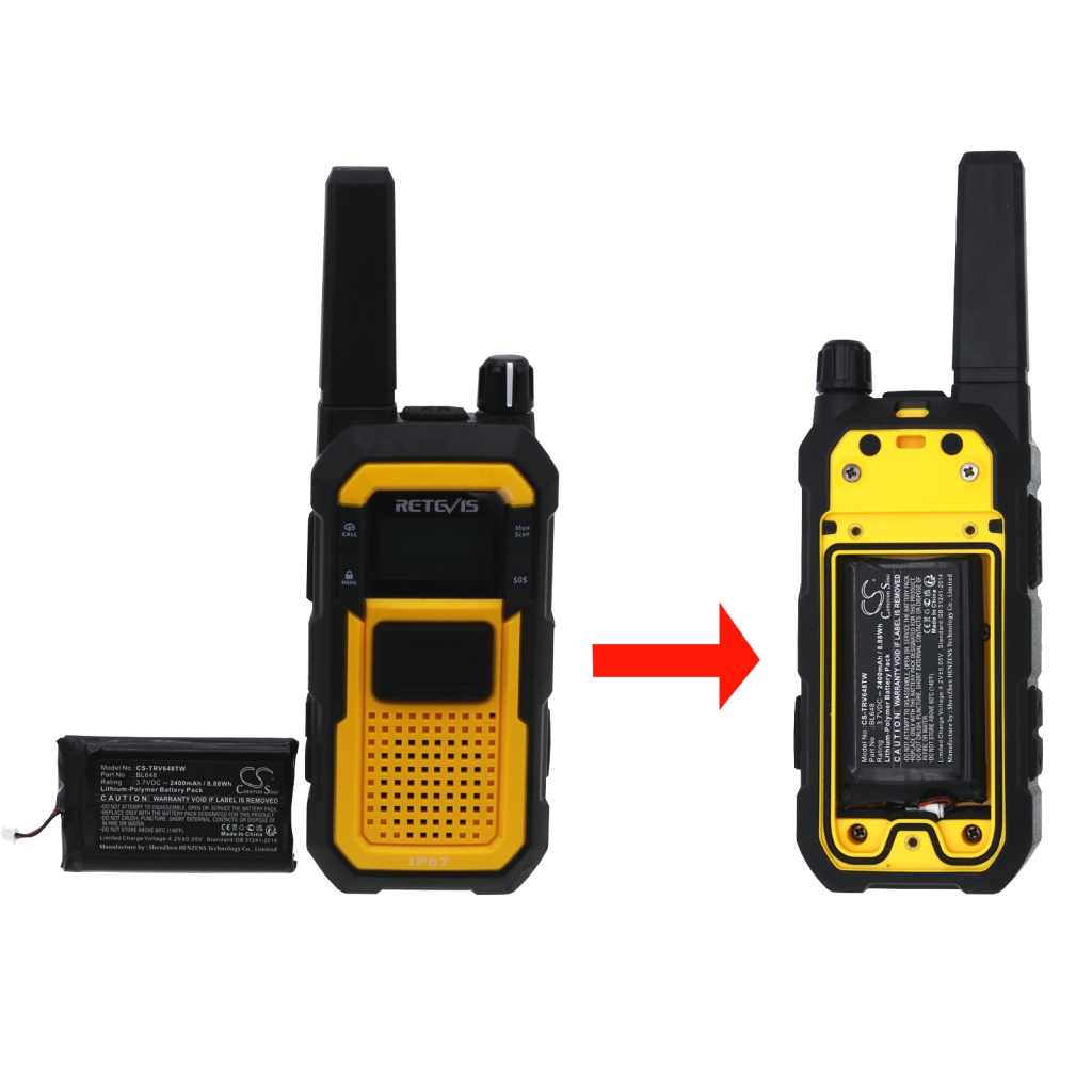 Walkie-Talkie Akkus Retevis CS-TRV648TW