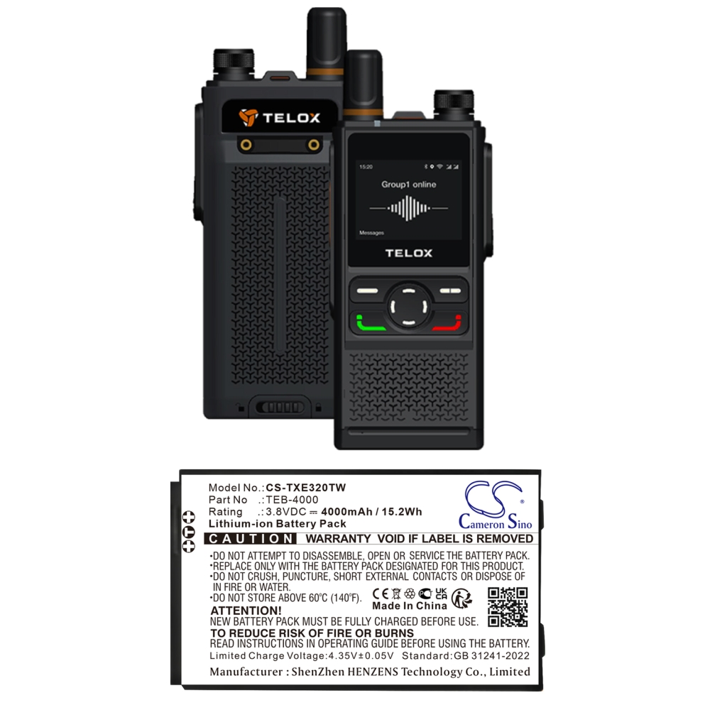 Walkie-Talkie Akkus Telox CS-TXE320TW